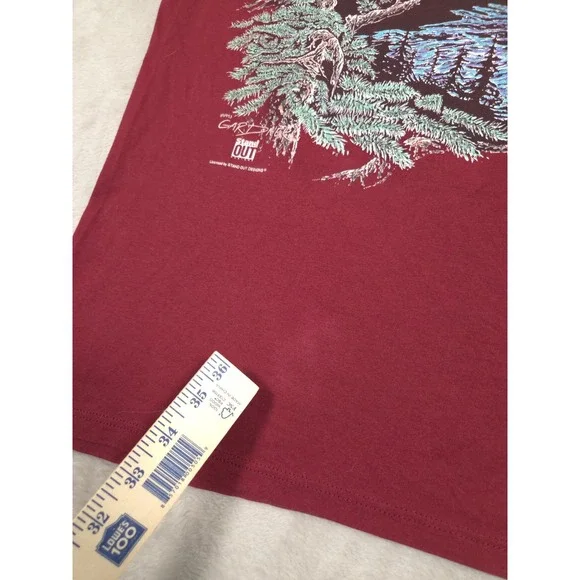 Vintage 1993 Eagles T Shirt Mountain Forest Valley Graphic Mens XL Stand Out - Picture 4 of 5